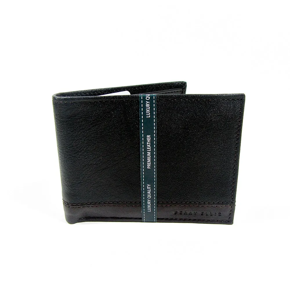 Perry Ellis Portfolio Passcase With Removable Id Wallet (Genuine Leather)