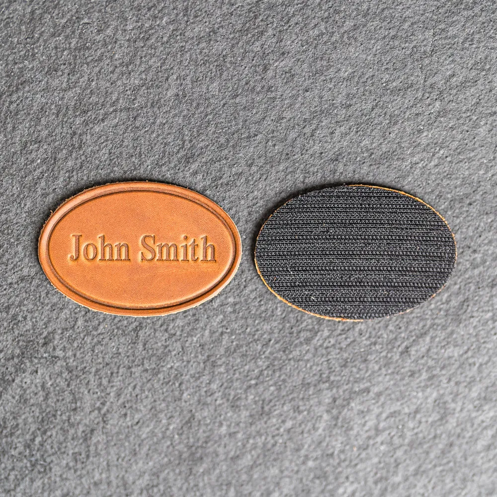 Personalized Leather Patches with optional velcro - Blank Patches or Personalized with Logo, Image, or Text