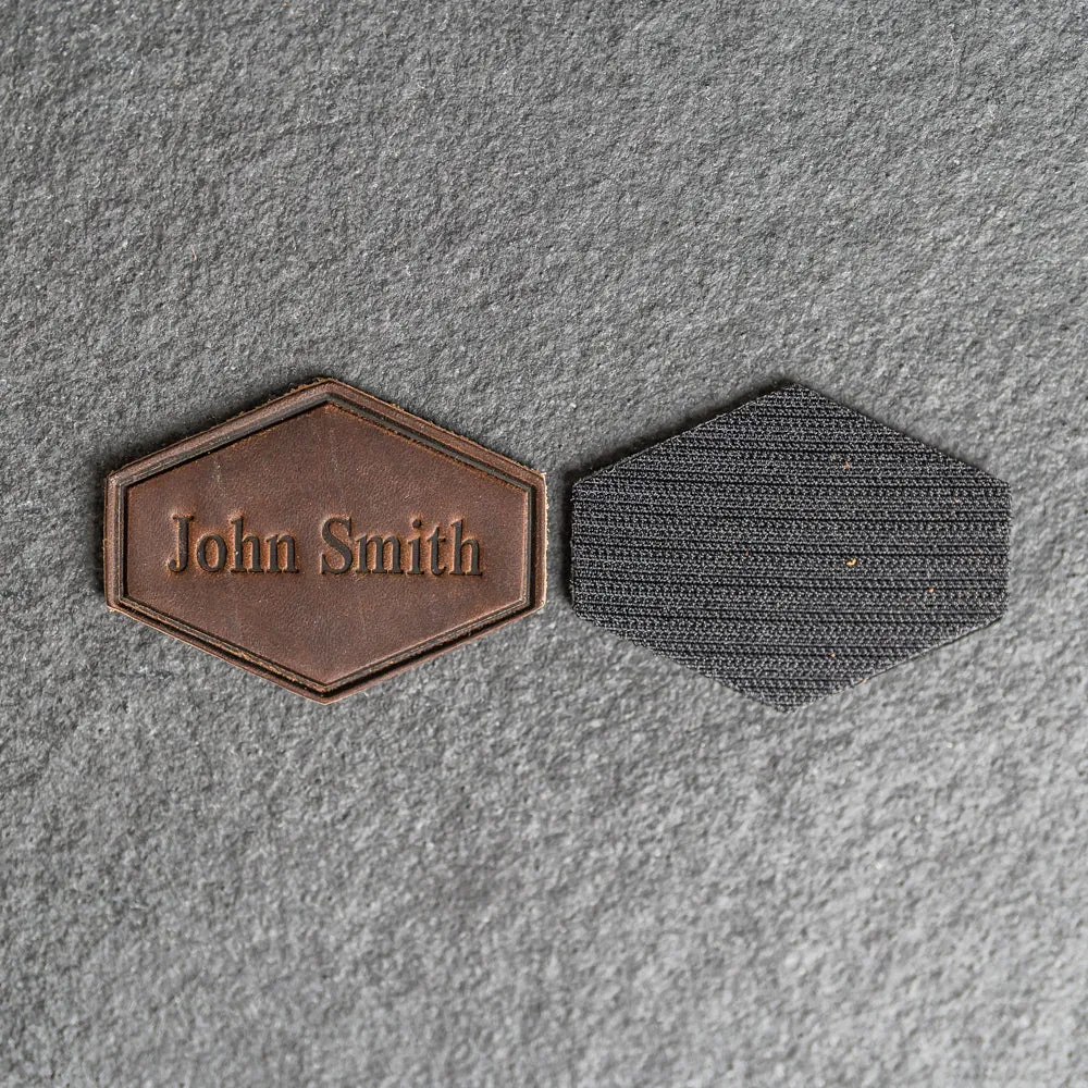 Personalized Leather Patches with optional velcro - Blank Patches or Personalized with Logo, Image, or Text