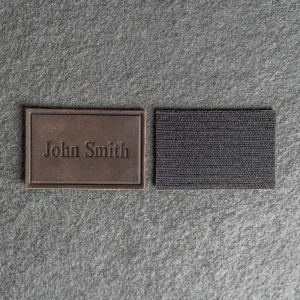 Personalized Leather Patches with optional velcro - Blank Patches or Personalized with Logo, Image, or Text