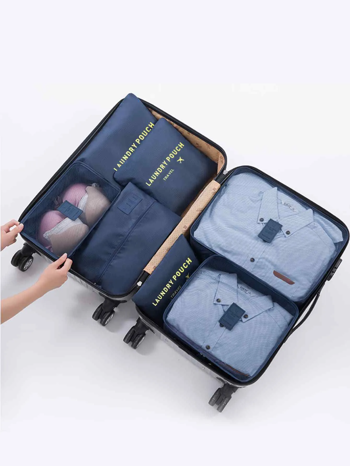 Pierre Cardin 6 Piece Travel Organiser/Packing Cubes