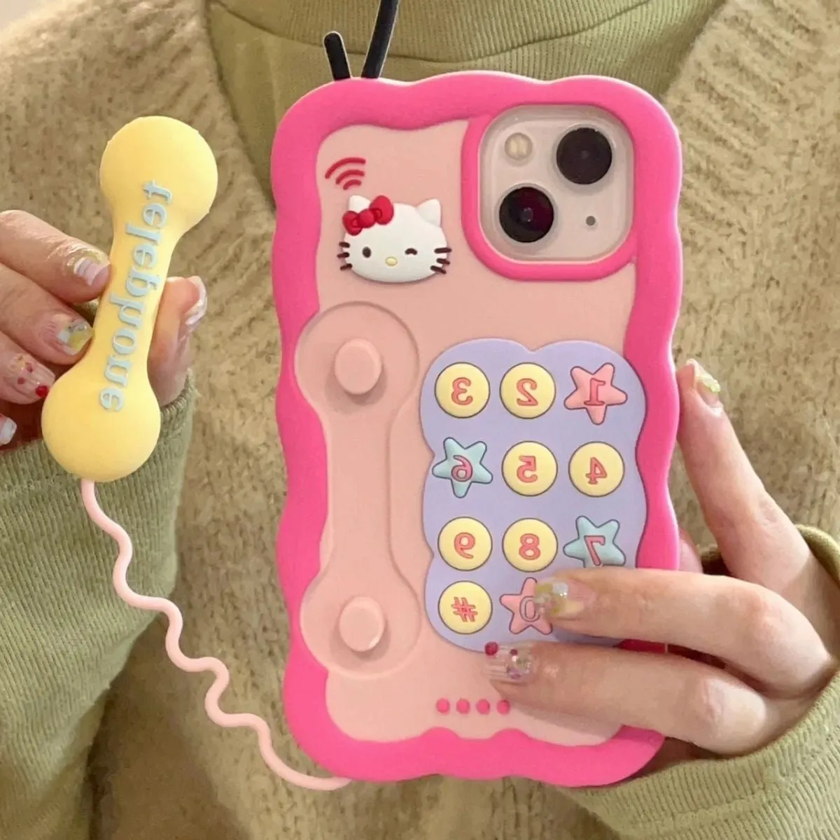 Pink Kitty Telephone Phone Case