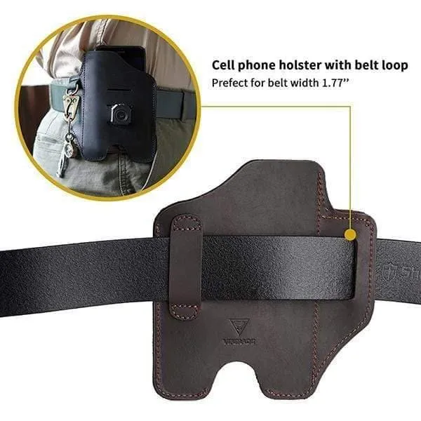 PJ20 Universal Leather Phone Holster with Key Holder