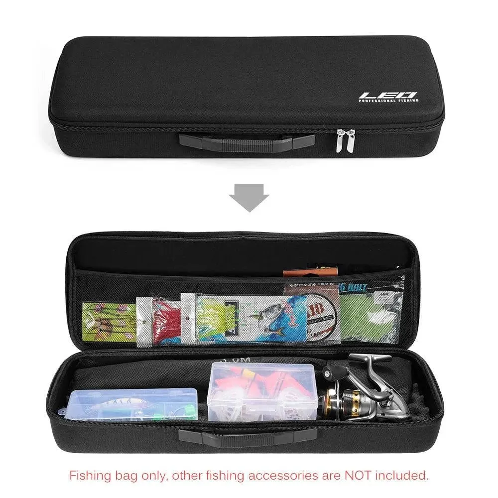 Portable Fishing Bag Case Shockproof Fishing Rod Reel Carry Bag Case Fishing Tackle Tool Storage Organizer Bag