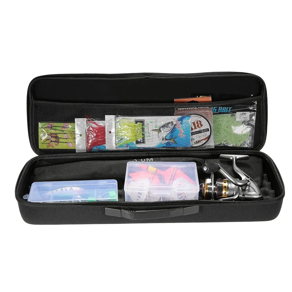 Portable Fishing Bag Case Shockproof Fishing Rod Reel Carry Bag Case Fishing Tackle Tool Storage Organizer Bag