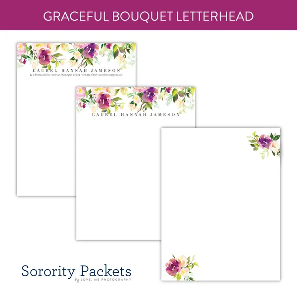 Preppy Name Custom Letterhead