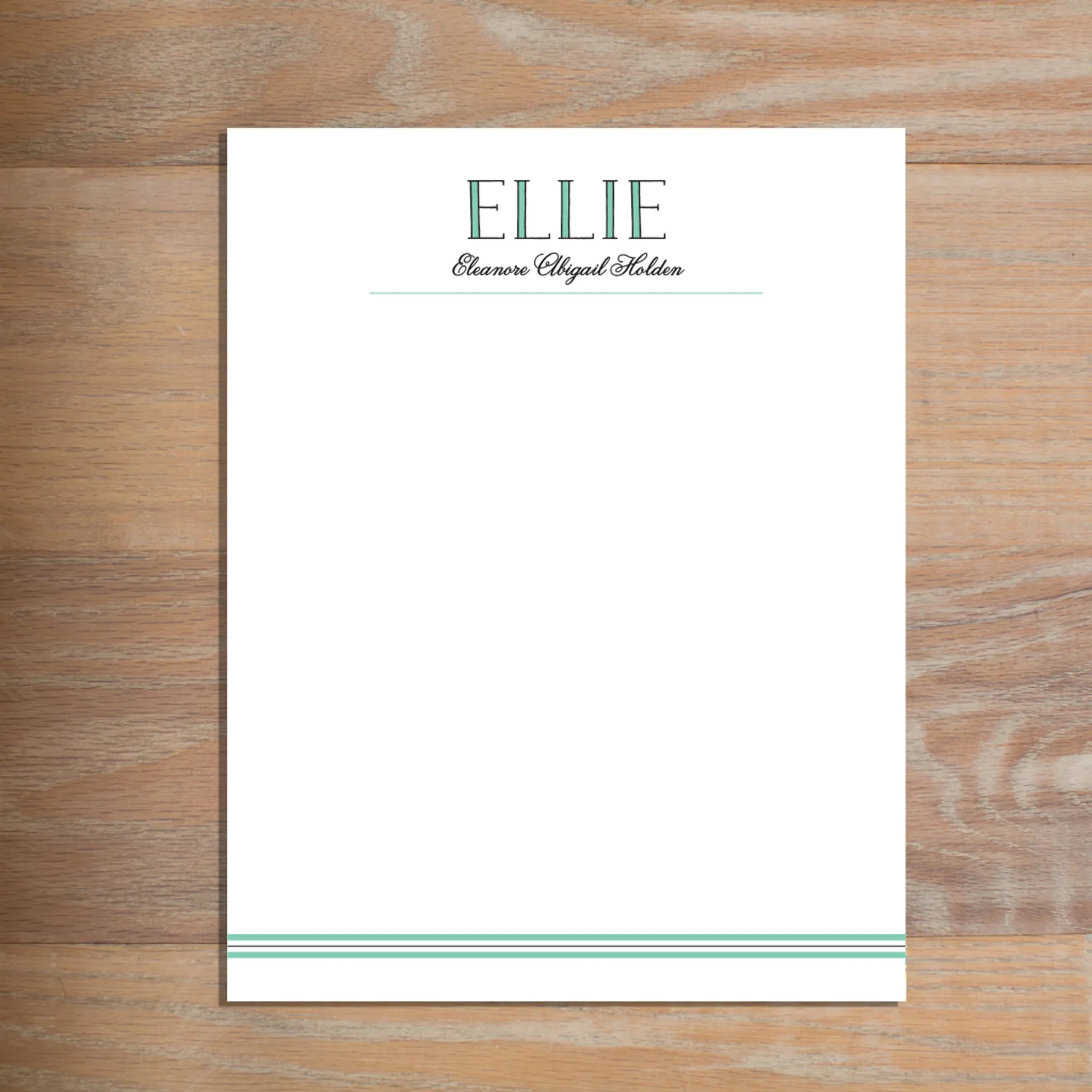 Preppy Name Custom Letterhead