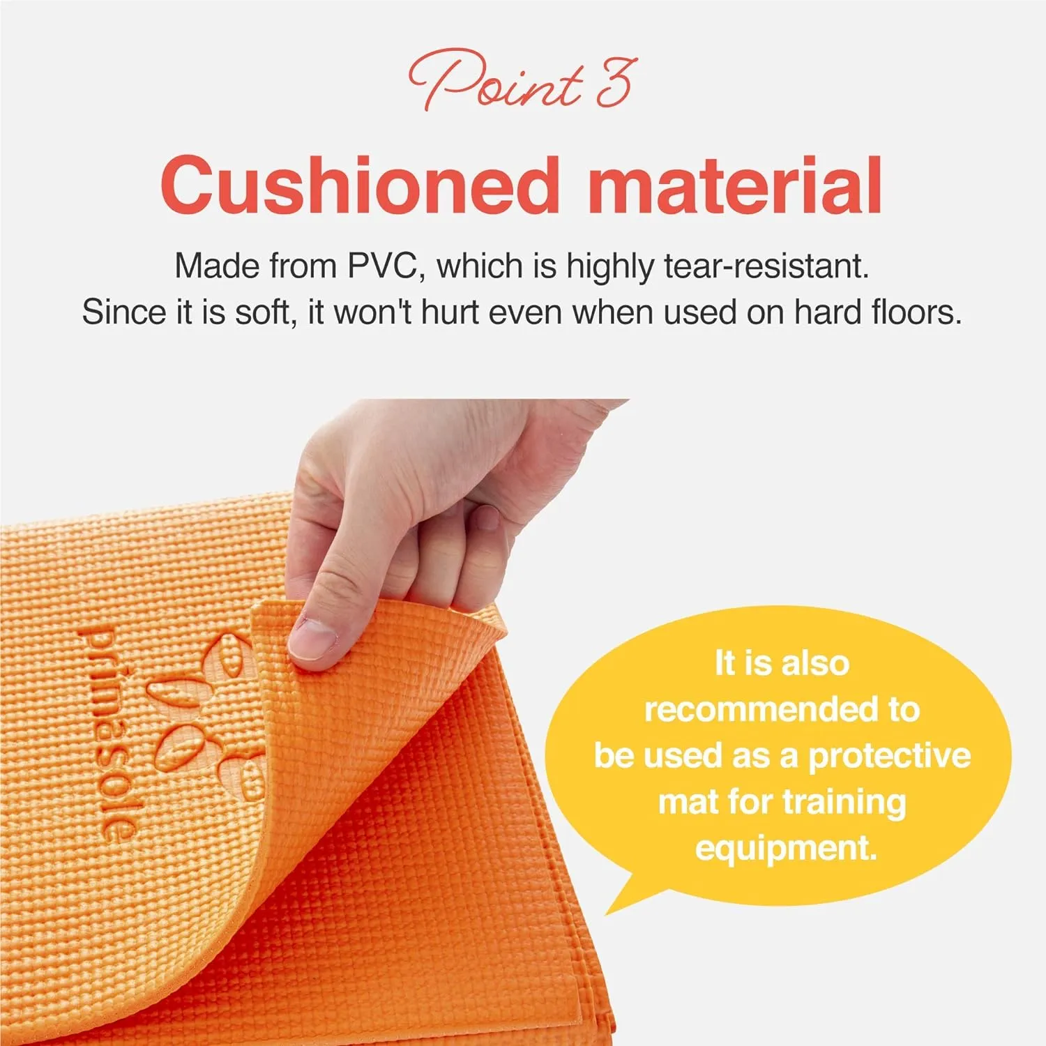 Primasole Folding Yoga Travel Pilates Mat Foldable Easy To Carry 4mm Coral Red