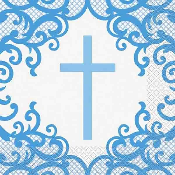 Radiant Cross - Blue Napkins