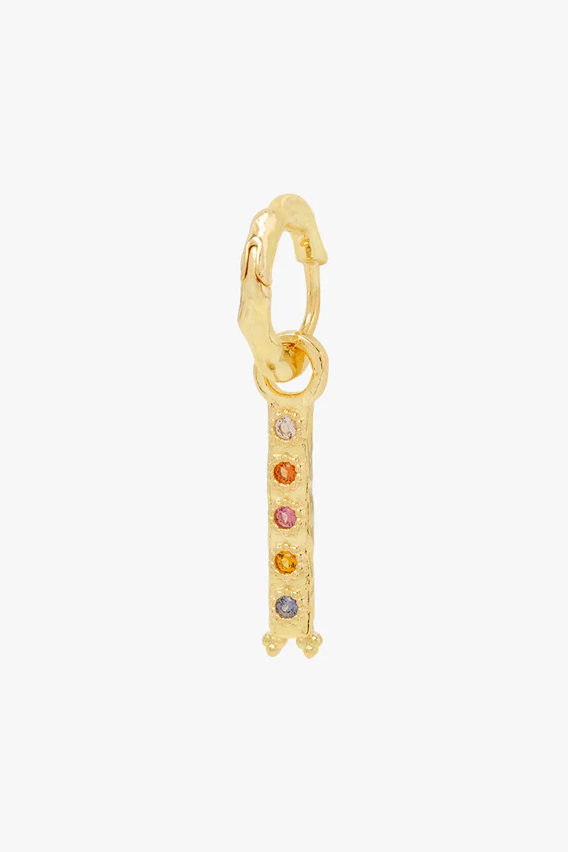 Radiant Stone Earring Gold Plated