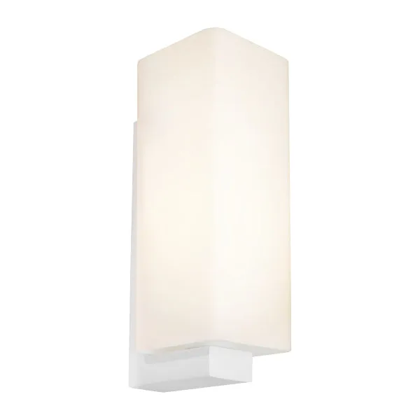 Ramon White with Opal White Glass Modern Wall Light