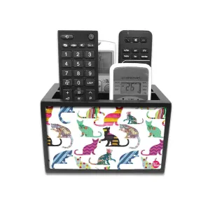 Remote Control Stand Holder Organizer For TV / AC Remotes -  Colorful Cats