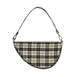 Retro Tartan Plaid Shoulder Saddle Bag