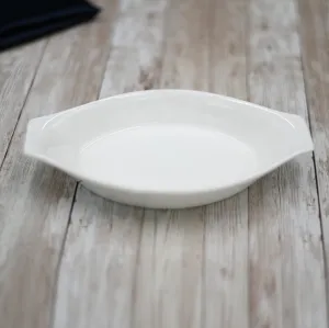 Set Of 6 White Oval Casserole Baking Dish 8" inch | 20 Cm