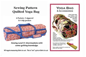 Sewing Pattern Quilted Yoga Bag & Accessories ByAnnie Sewing Level 4 Read Description