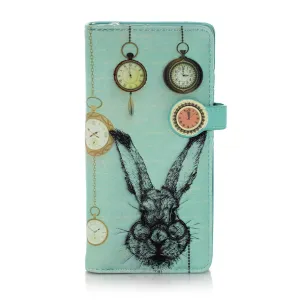 Shagwear Teal Pocket Watch Rabbit Wallet