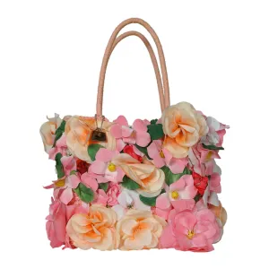 Spring Easter Flower Basket Handbag Purse by Jeanne Lottie Canadian Designer