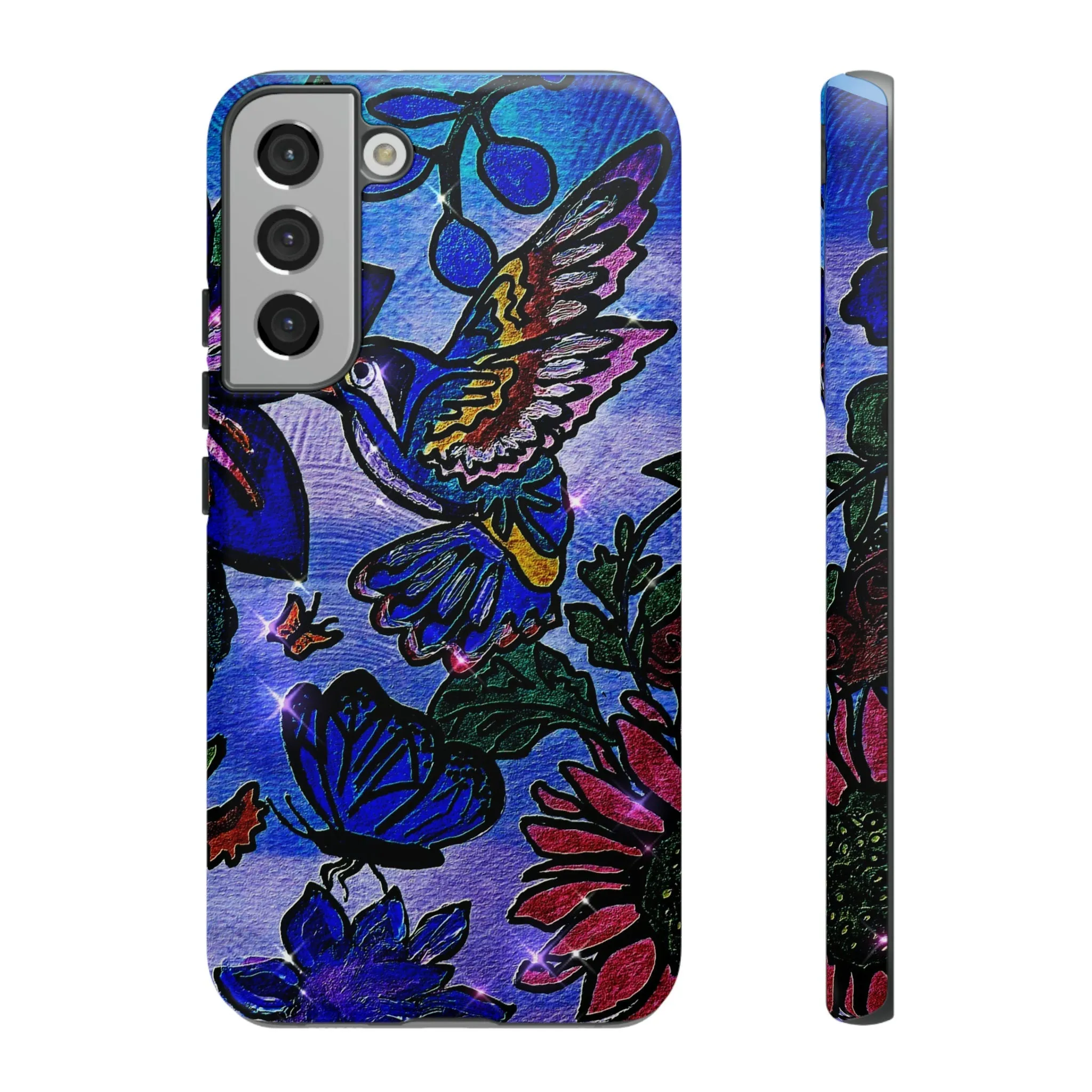 Spring Inspired Phone Case - Artisan Animal & Flower Design for Apple/Samsung/Google Phones - High-Impact Resistant