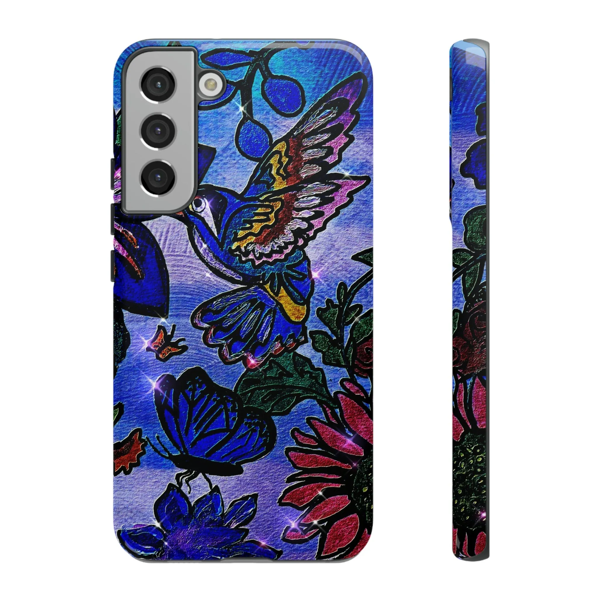 Spring Inspired Phone Case - Artisan Animal & Flower Design for Apple/Samsung/Google Phones - High-Impact Resistant