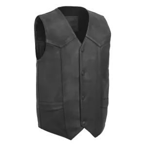 Tombstone Men's Motorcycle Western Style Leather Vest