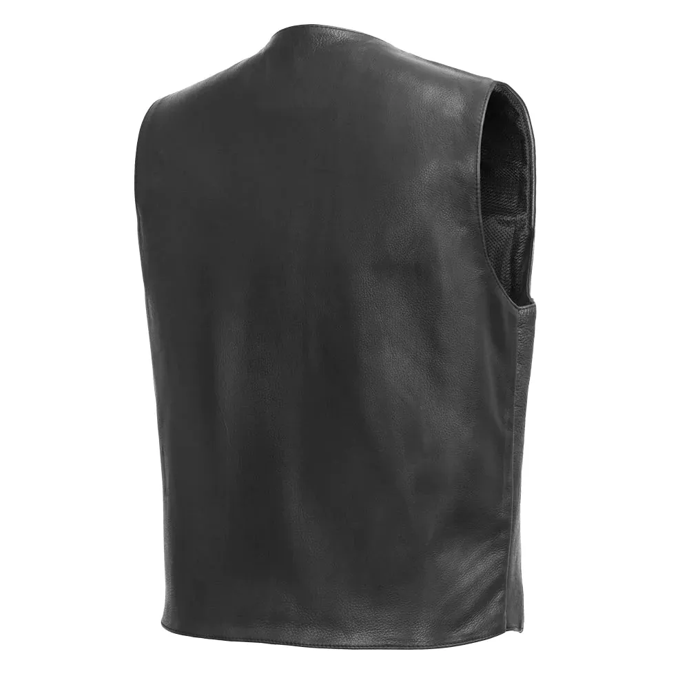 Tombstone Men's Motorcycle Western Style Leather Vest