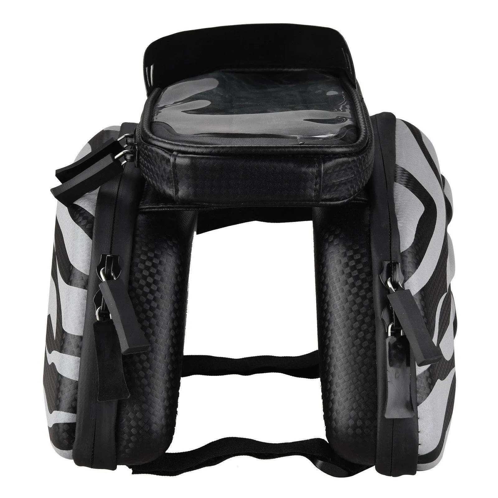 Touch Screen Bike Handlebar Bag Waterproof Front Frame Top Tube Bicycle Pouch Double Pannier Pack Large Capacity Cycling Front Storage Bag