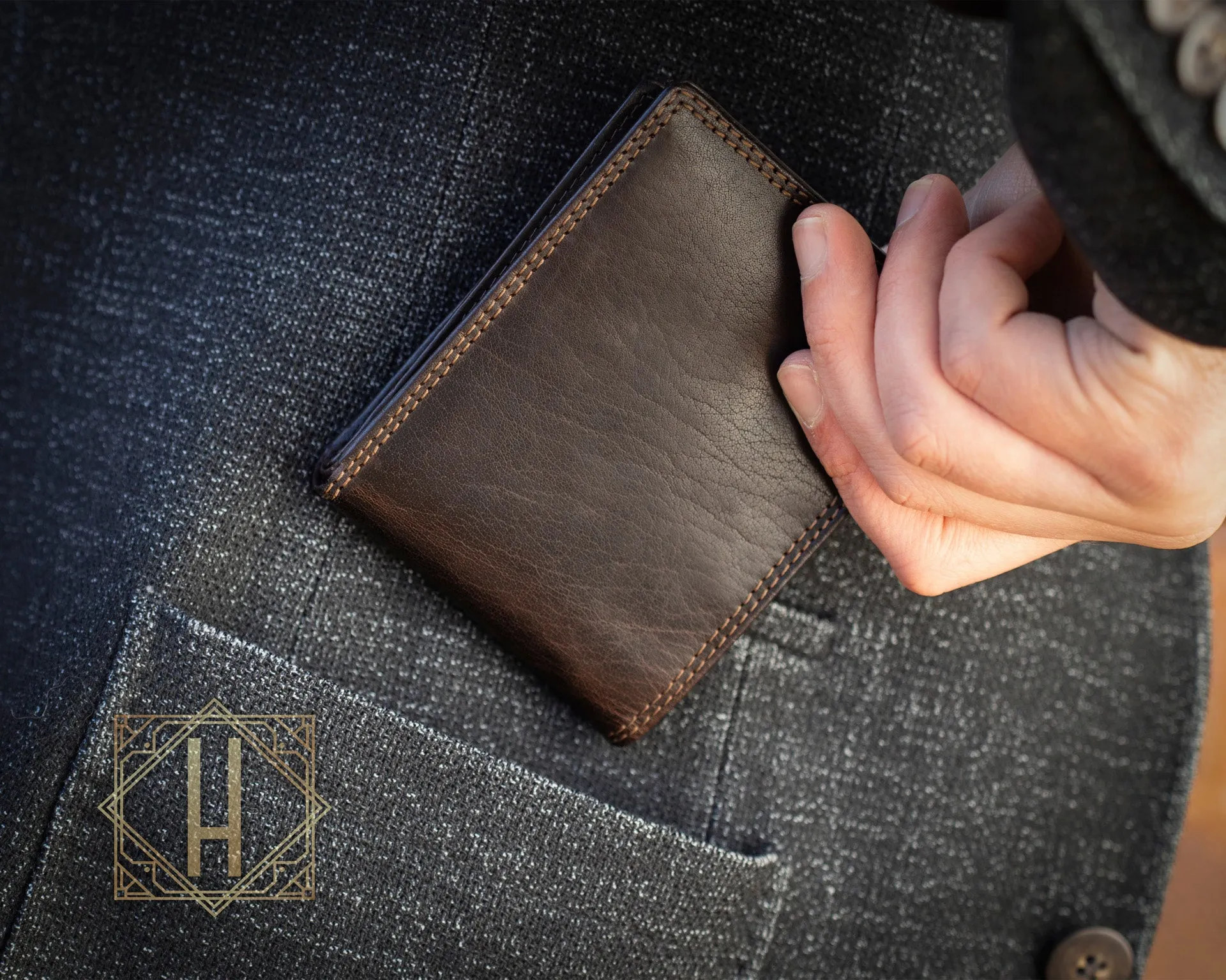 Traditional Wallet | Dark Brown Leather