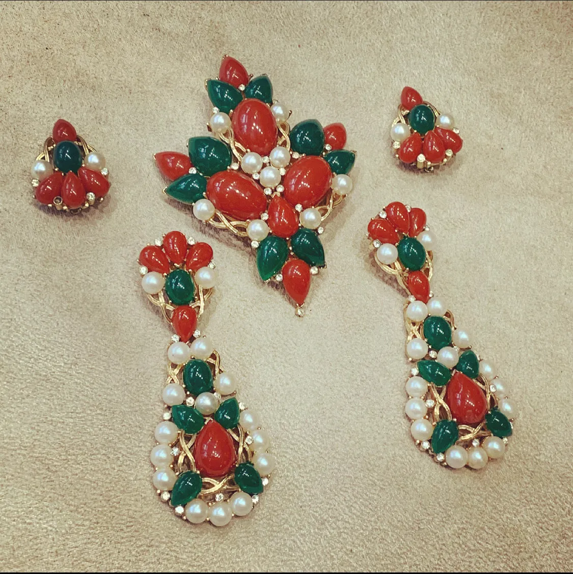 Trifari Earrings Kashmir Collection