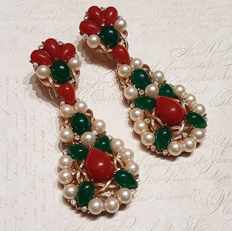 Trifari Earrings Kashmir Collection