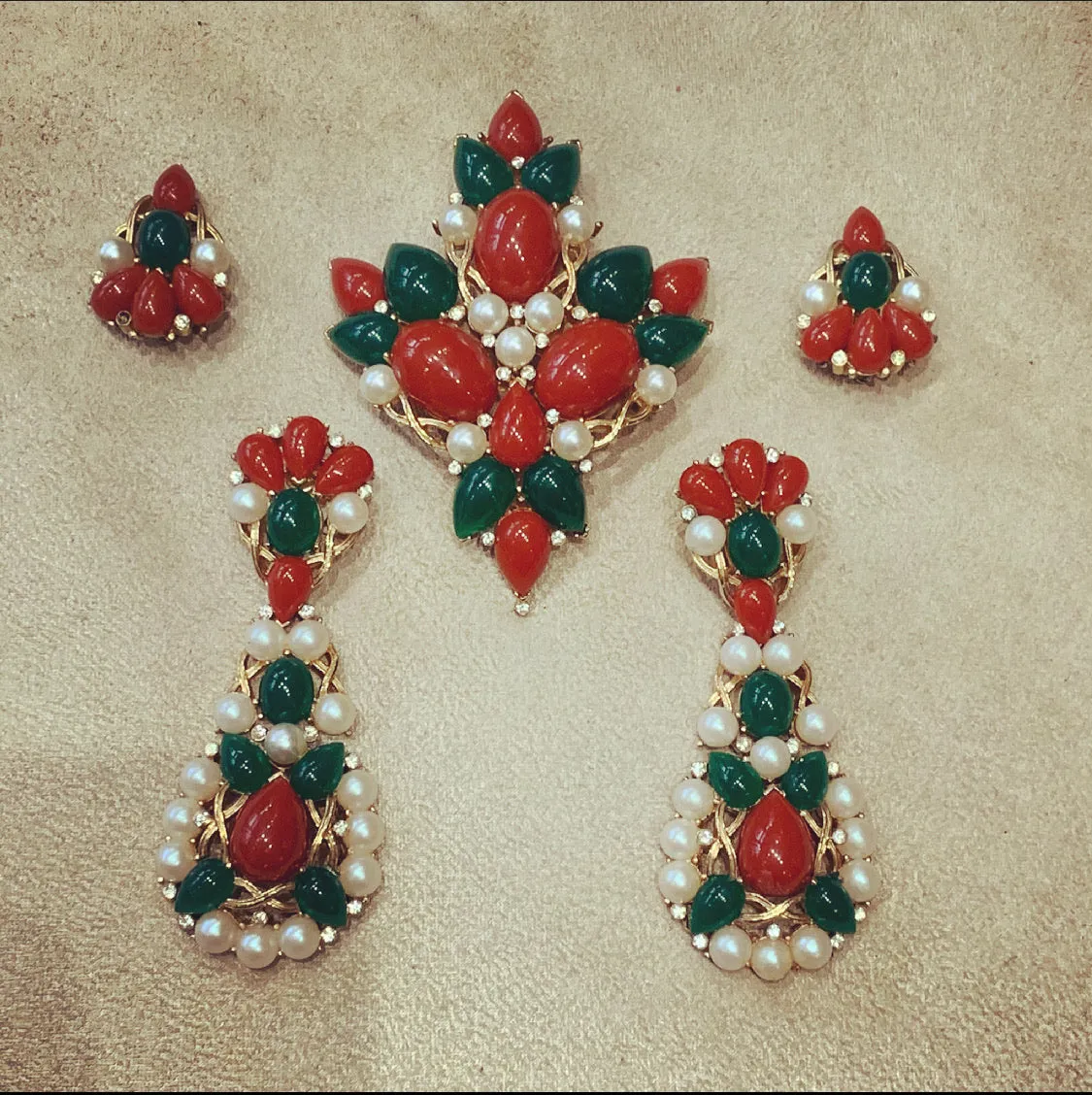 Trifari Earrings Kashmir Collection