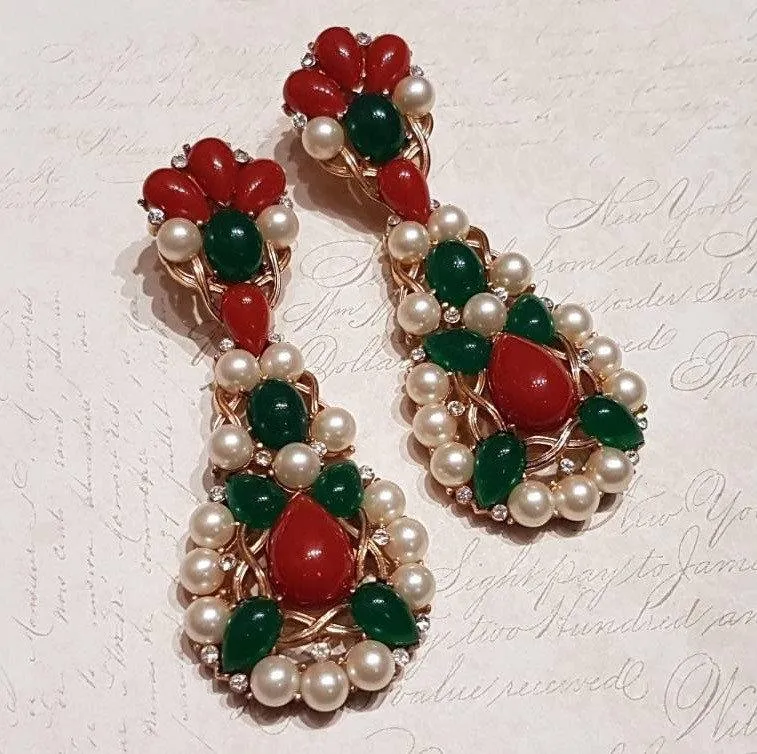 Trifari Earrings Kashmir Collection