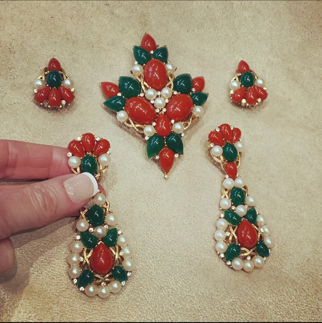 Trifari Earrings Kashmir Collection