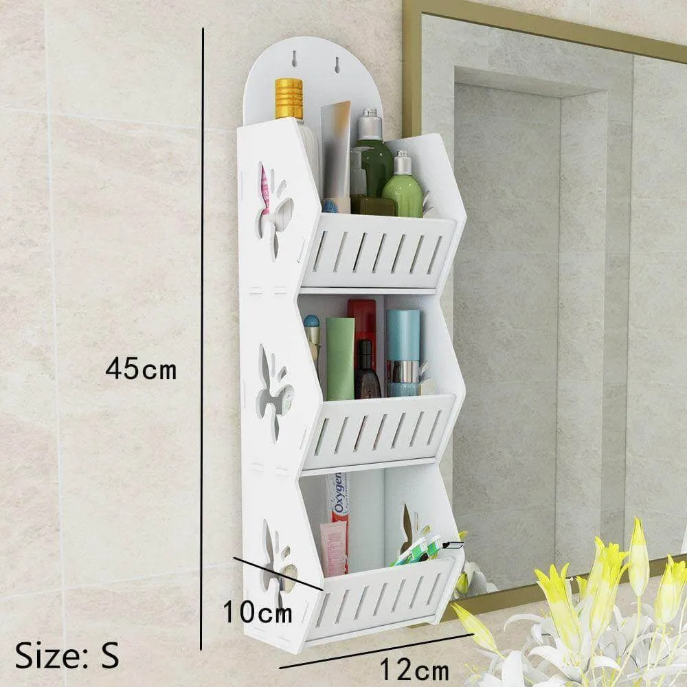 Wall Mounted No-Drill Shelf Storage Organizer