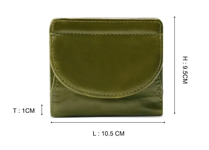 Women Vintage RFID Fodable Small Leather Purses K061