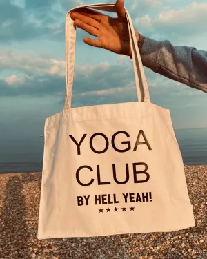 YOGA CLUB EXTRA LARGE ECRU COTTON SHOPPER-  NEW IN !